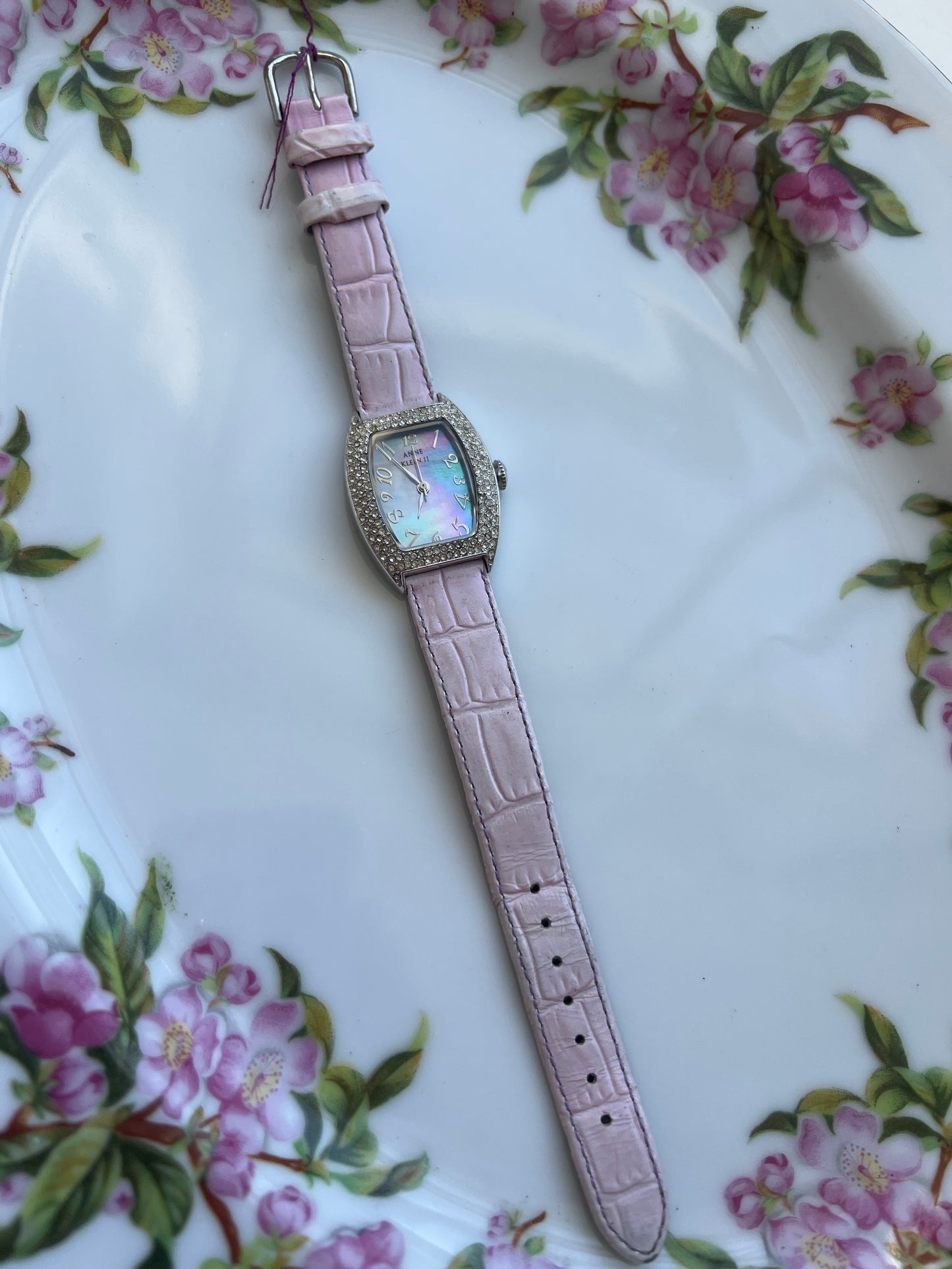 Pink Anne Klein Leather Watch