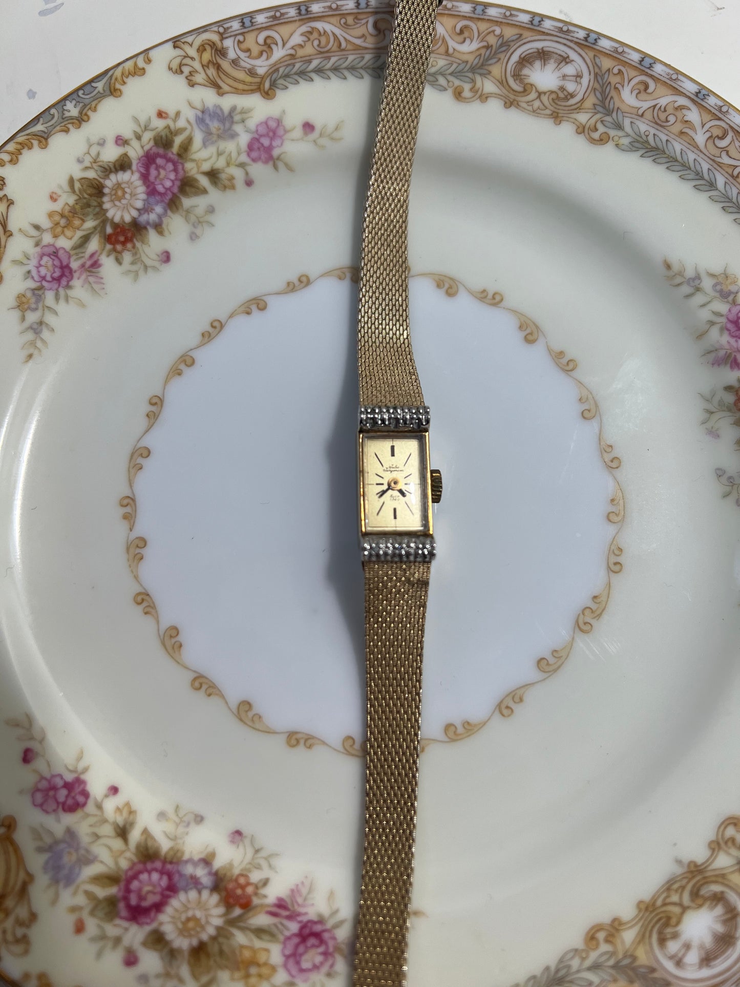 Antique Jules Jergonson Gold Watch with Diamonds