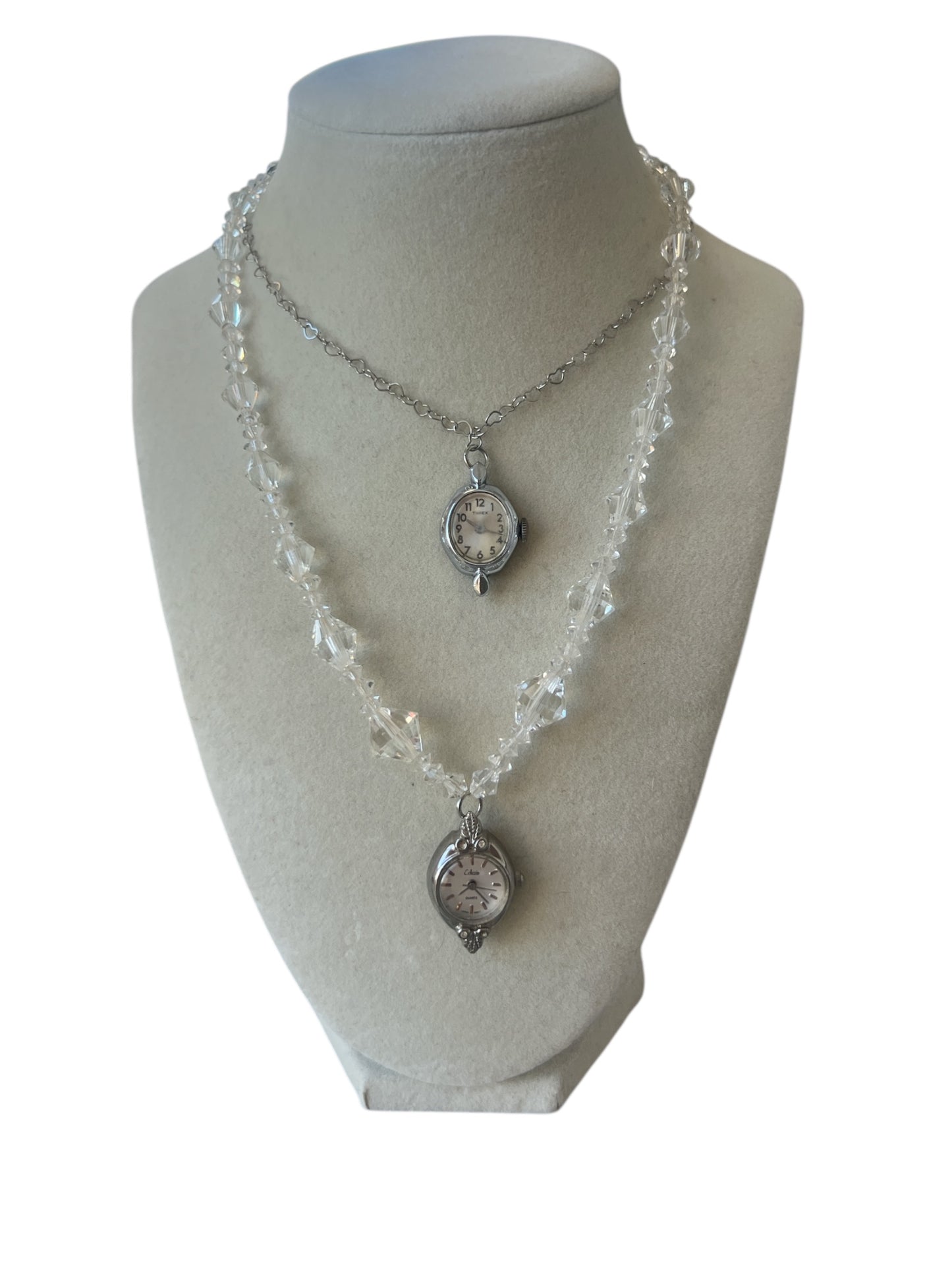 Timex Heart-Link Chain Watch Necklace