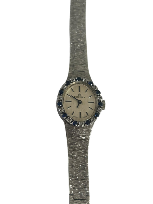 Bucherer Silver Sapphire Watch