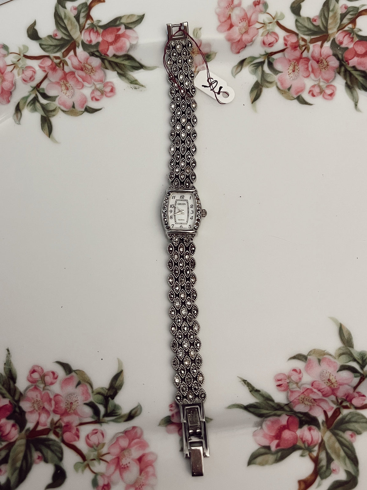 Gruen Black Stoned Watch