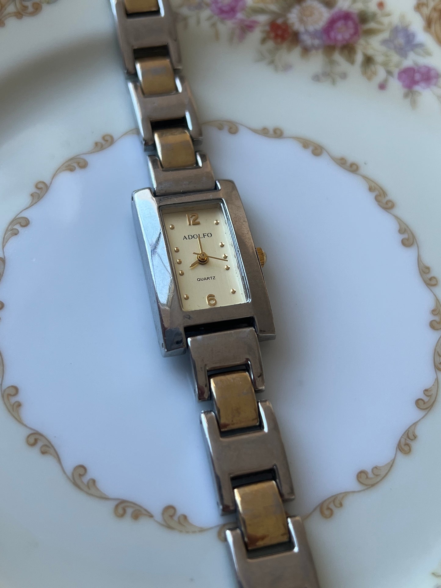 Two Toned Square Watch