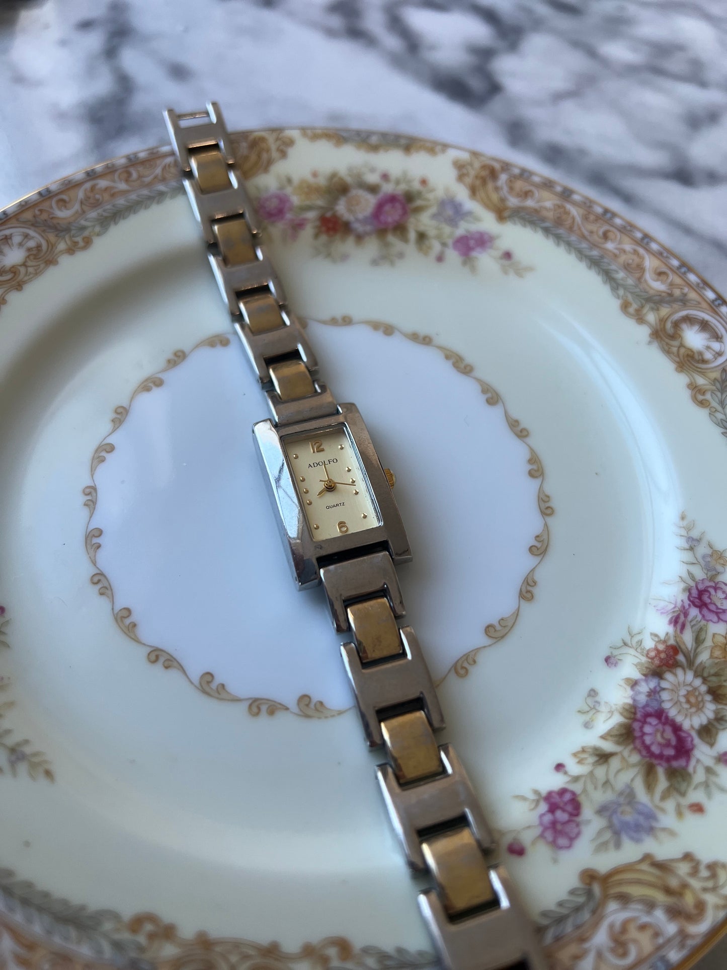 Two Toned Square Watch