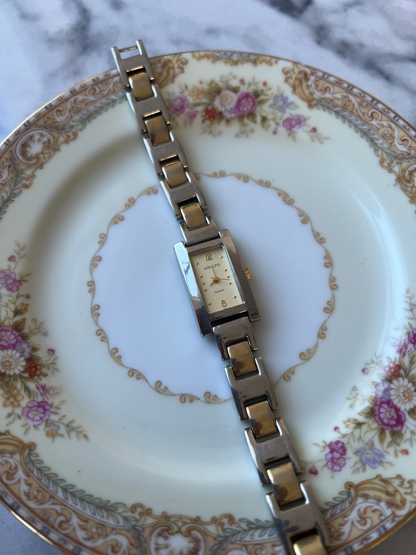 Two Toned Square Watch