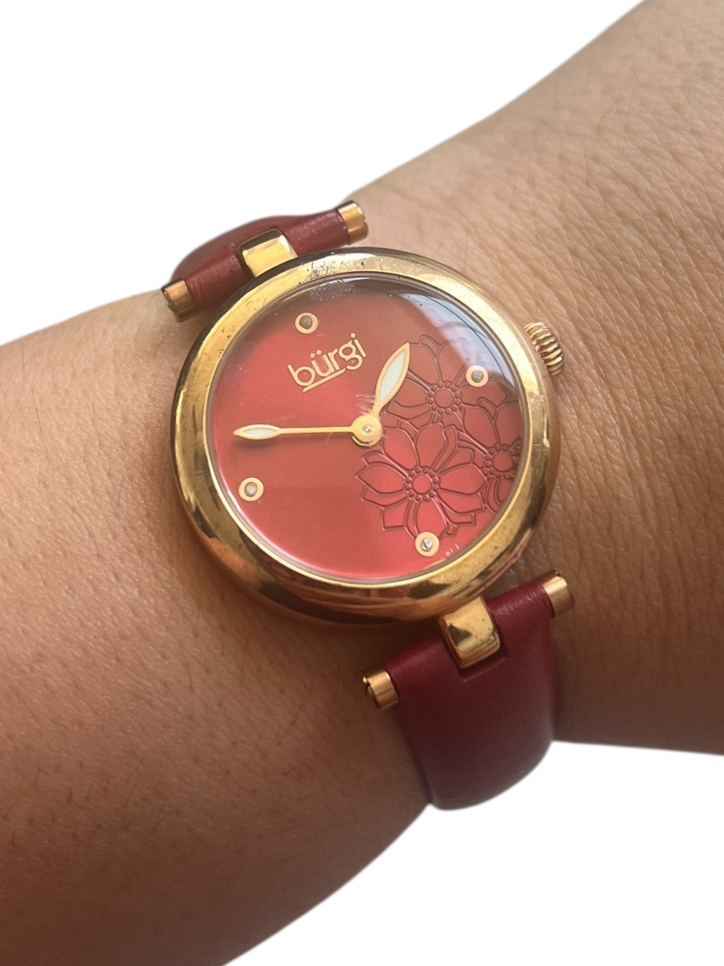 Red Leather Watch