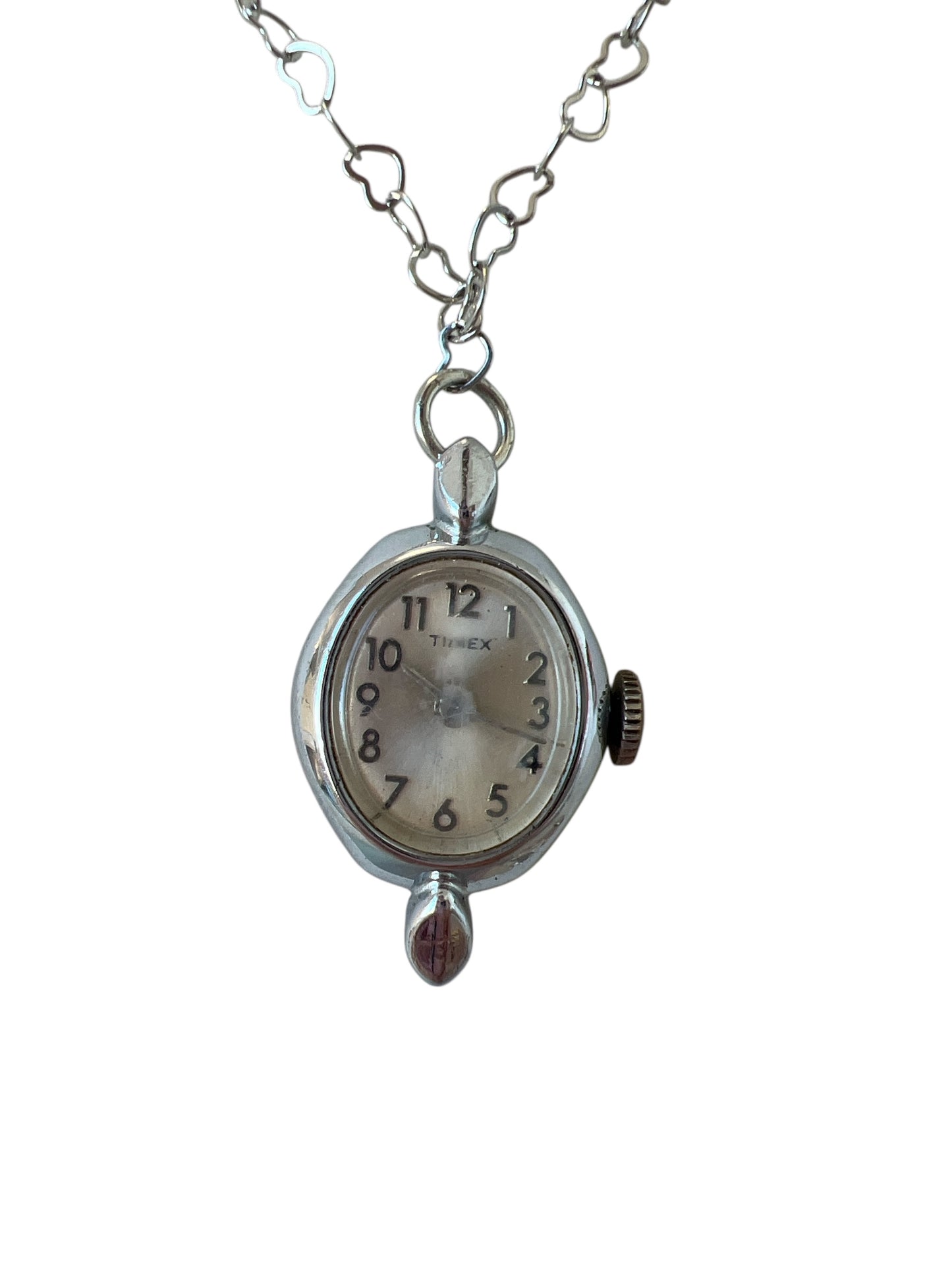 Timex Heart-Link Chain Watch Necklace
