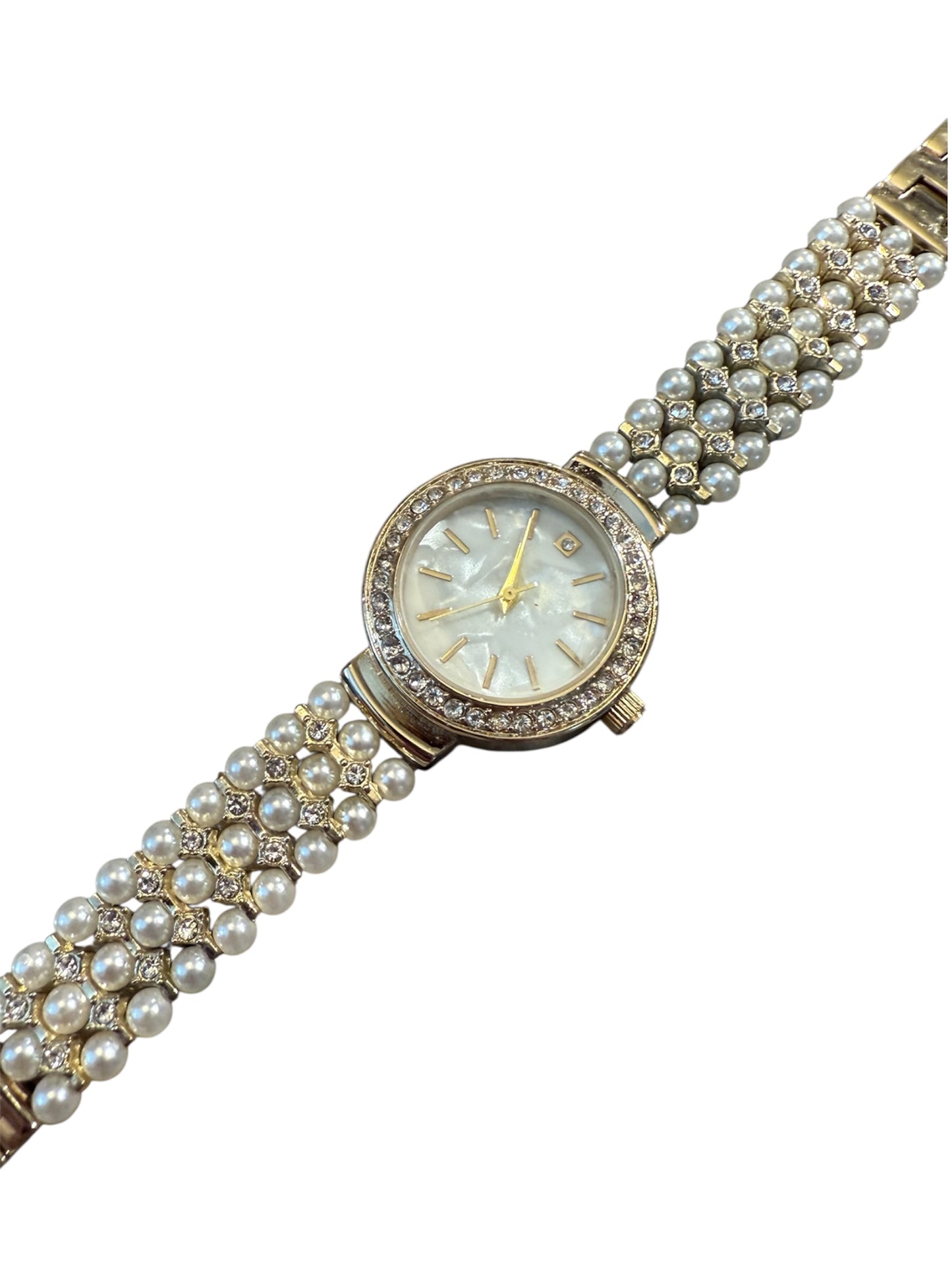 Pearl and Crystal Watch