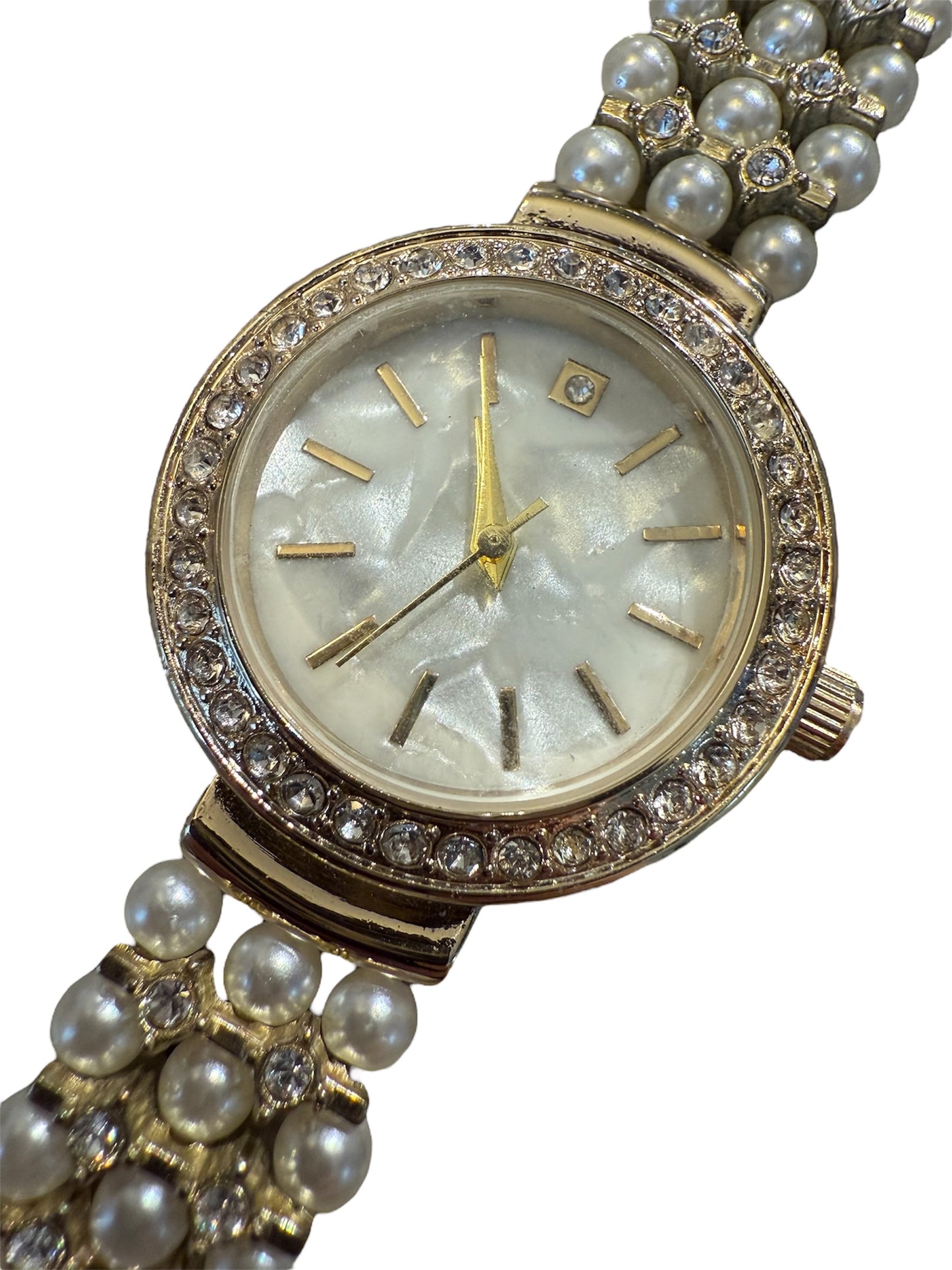 Pearl and Crystal Watch
